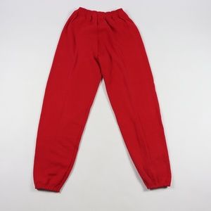 Vintage 80s Tultex Blank Sweatpants Joggers Red S